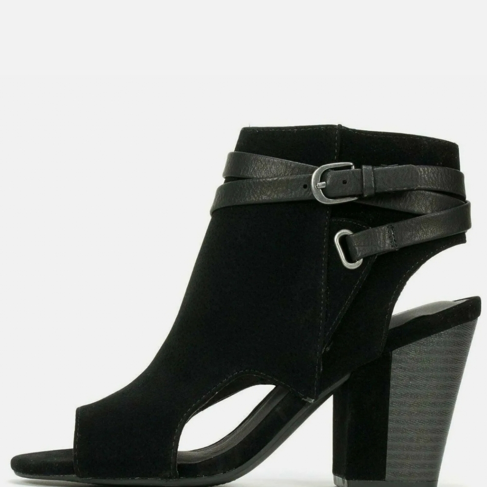 Black Open Toe/Heel Booties